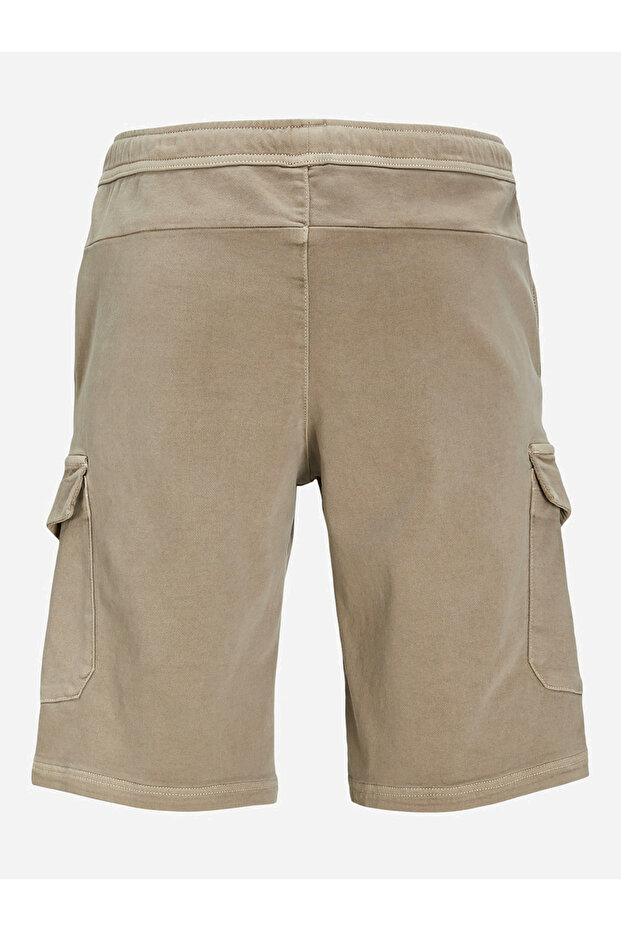 Solid Cargo Shorts with Drawstring - 2