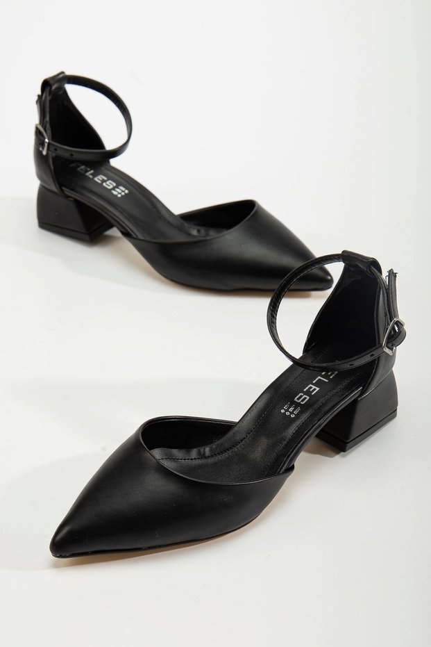 Women's 3 cm Heeled Casual Summer Shoes Black
