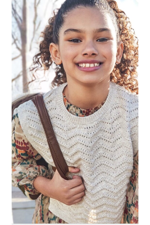 Kız Çocuk Örme Yelek - 2