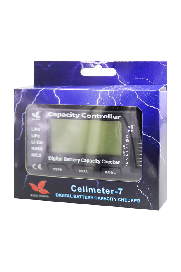 Cellmeter7 RC CellMeter-7 مدقق سعة البطارية الرقمية LiPo LiFe Li-ion Nicd NiMH فولتاج البطارية