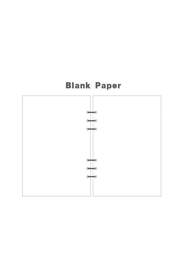 A6 Blank A5 A6A7 45 Sheets Loose Leaf Notebook Refill Spiral Binder Inner Page Weekly Monthly To Do - 1