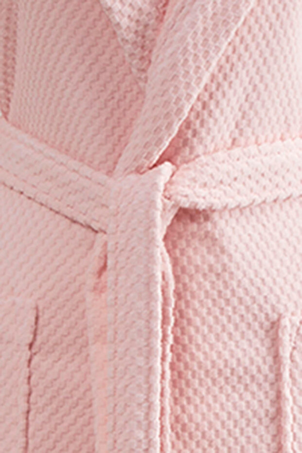 Bright Kadife Kapüşonlu Bornoz - 3