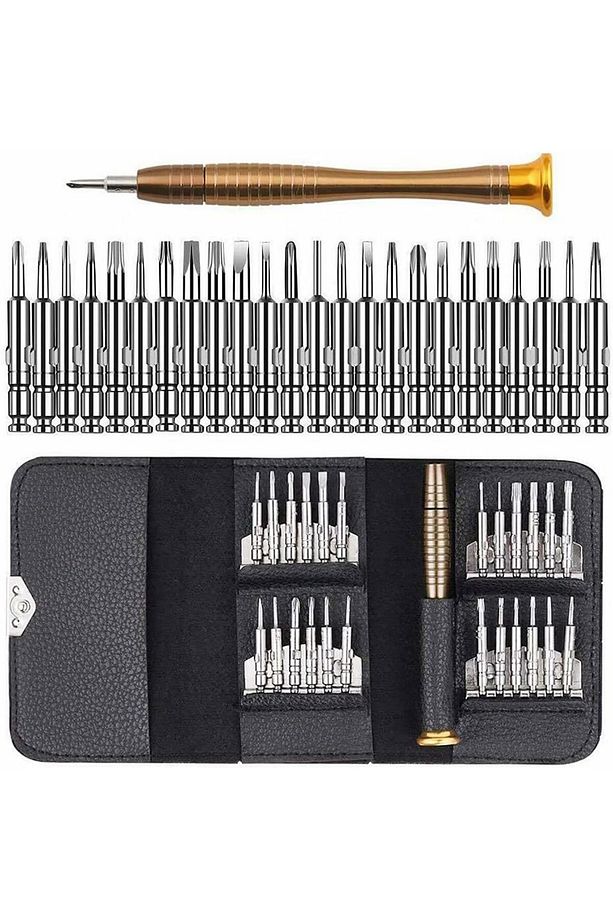Mini Hassas Tornavida Seti Cep Telefonu notebook saat saatçi Torx Altıgen Yıldız Saatci tamir seti - 4