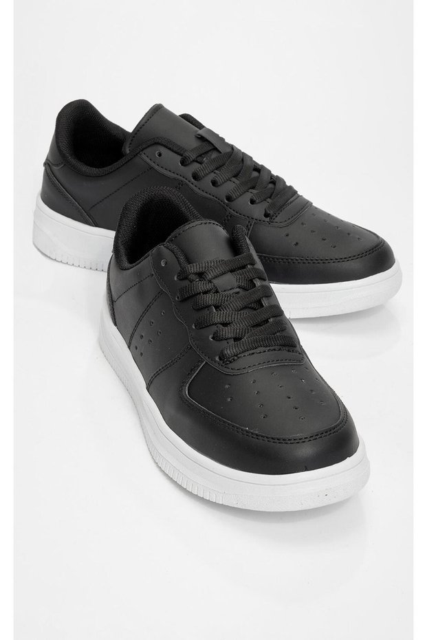 Lace-Up Men's Sports Shoes Black White