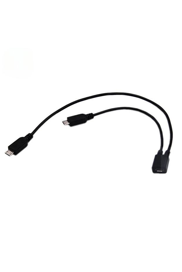 BSN black Micro USB 2.0 Y Splitter USB 1 Female to 2 Male Data Charge Extension Cord for Nokia Toshi
