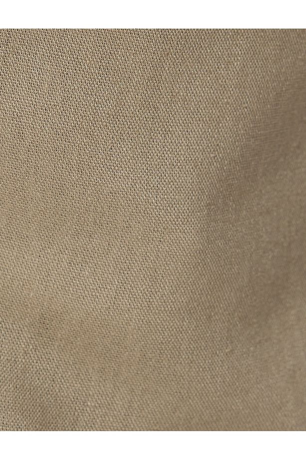 Oversize Şort Keten Bermuda Beli Bağcıklı Cep Detaylı - 6