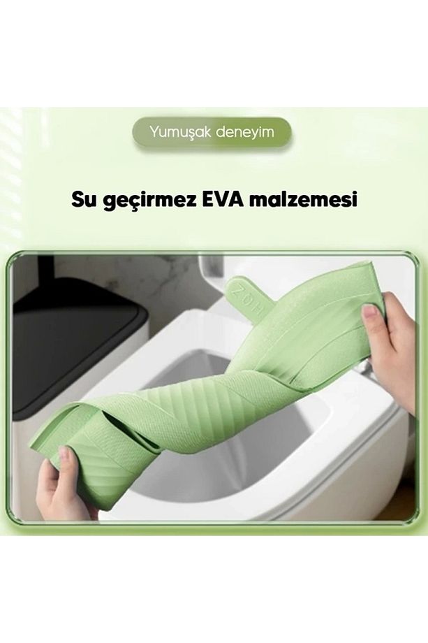 Rahat ve Kullanışlı Yıkanabilir Klozet Kapağı Süngeri Su Geçirmez Üst Yüzey - 3