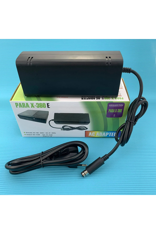 قابس الاتحاد الأوروبي لوحدة تحكم Xbox 360 E مزود طاقة 110-240 فولت محول تيار متردد شاحن مع كابل قابس الولايات المتحدة والاتحاد الأوروبي والمملكة المتحدة