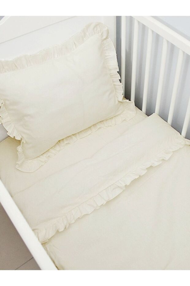 60*120 Crib Cream Quilt Pillow Sheet