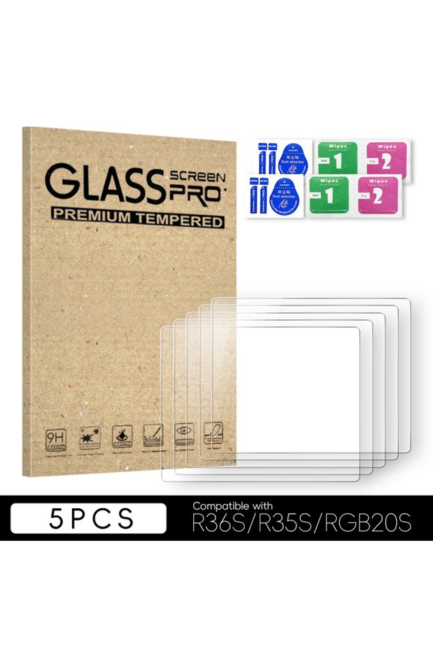 5PCS Data Frog 2 3 5 PCS Tempered Glass Screen Protector for R36S R35S RGB20S 3.5 Inch Handheld Cons
