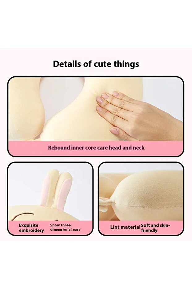 2024 Miniso Chiikawa Usagi Hachiware Series U-shaped Pillow Office Travel Kawaii Neck Support Pil... - 5