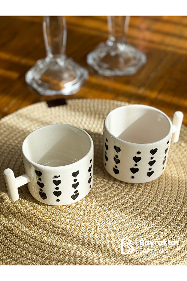 2'li Desenli Kahve Fincanı 175 ml - 2