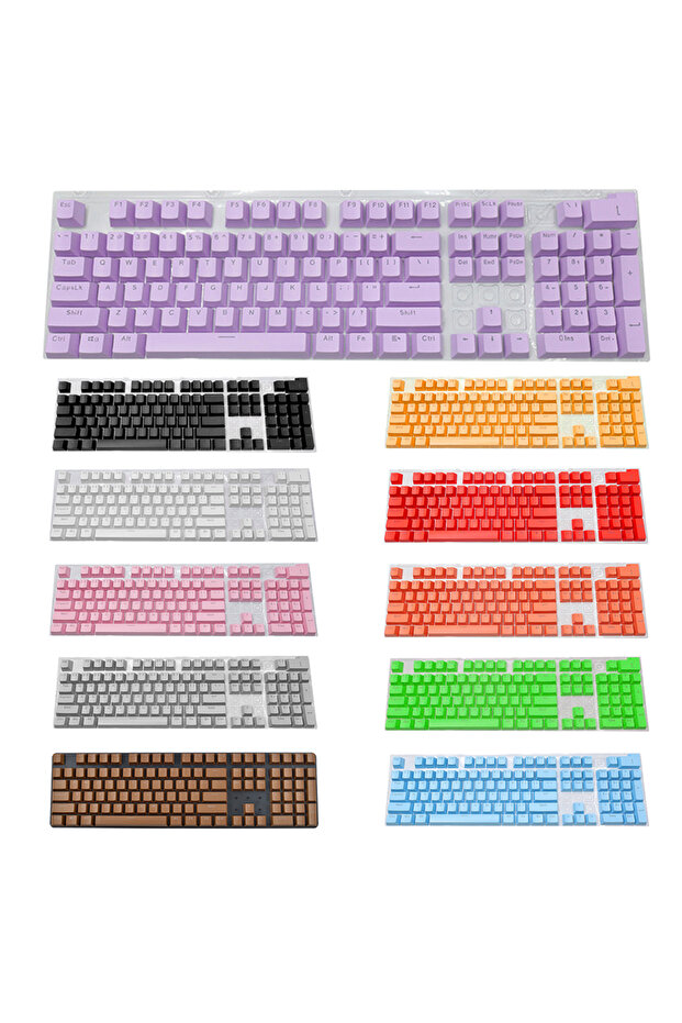 104pcs ABS Universal Mechanical Keyboard Keycaps Ergonomic Blank Keycaps For Cherry MX Keyboard R... - 8