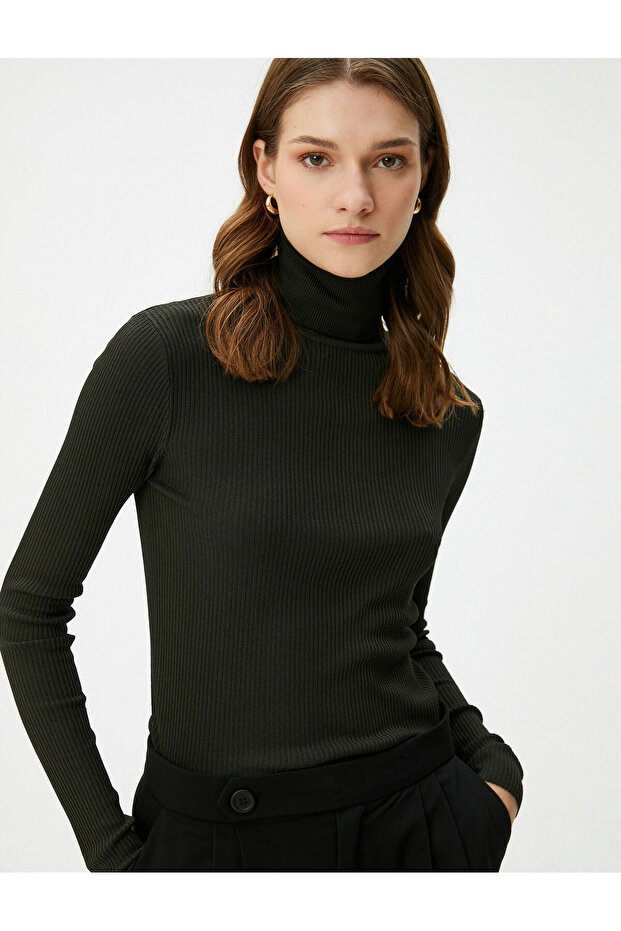 Boğazlı Kazak Basic Fitilli - 1
