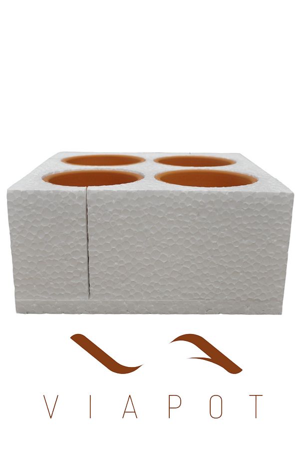Summer Toprak Saksı Büyük Delikli Tabaksız 4'lü 15x13cm 1300ml - 3