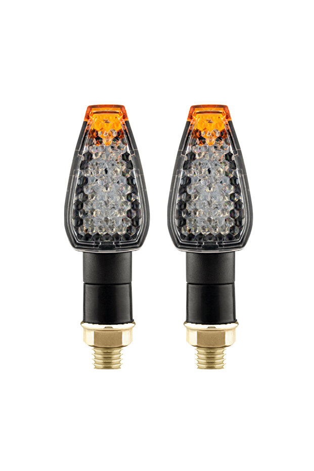 2PCS 2pcs Motorcycle LED Turn Signal Light Indicator Lamp Universal Amber Motorbike Blinkers Flasher