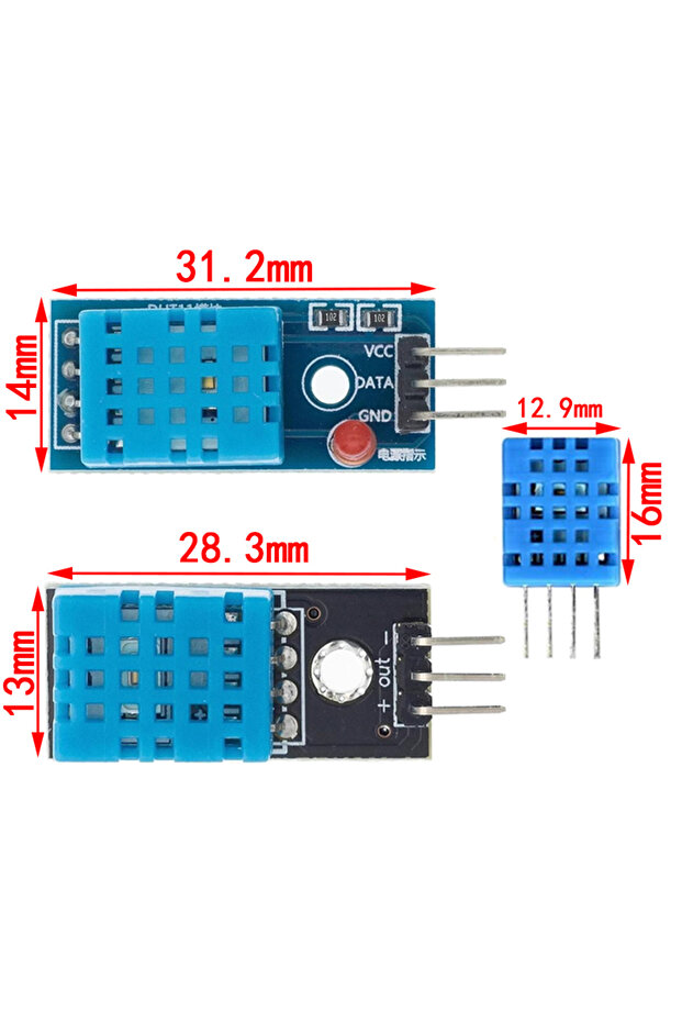 Smart 3pin KY-015 DHT-11 DHT11 Digital Temperature And Relative Humidity Sensor Module + PCB For ... - 3