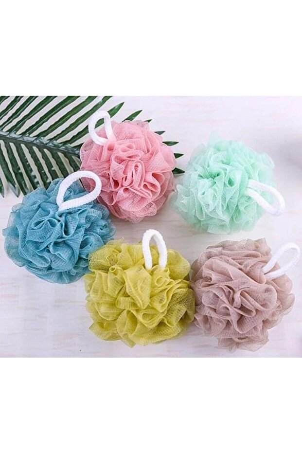 Mixed Color Bath Fibers Set of 3 – Practical Cleaning and Peeling Effect with Soft Fibers