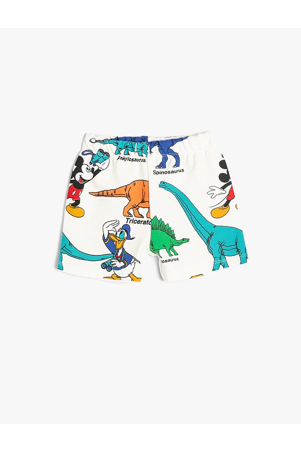 Mickey Mouse Şort Lisanslı Beli Lastikli Pamuklu - 1