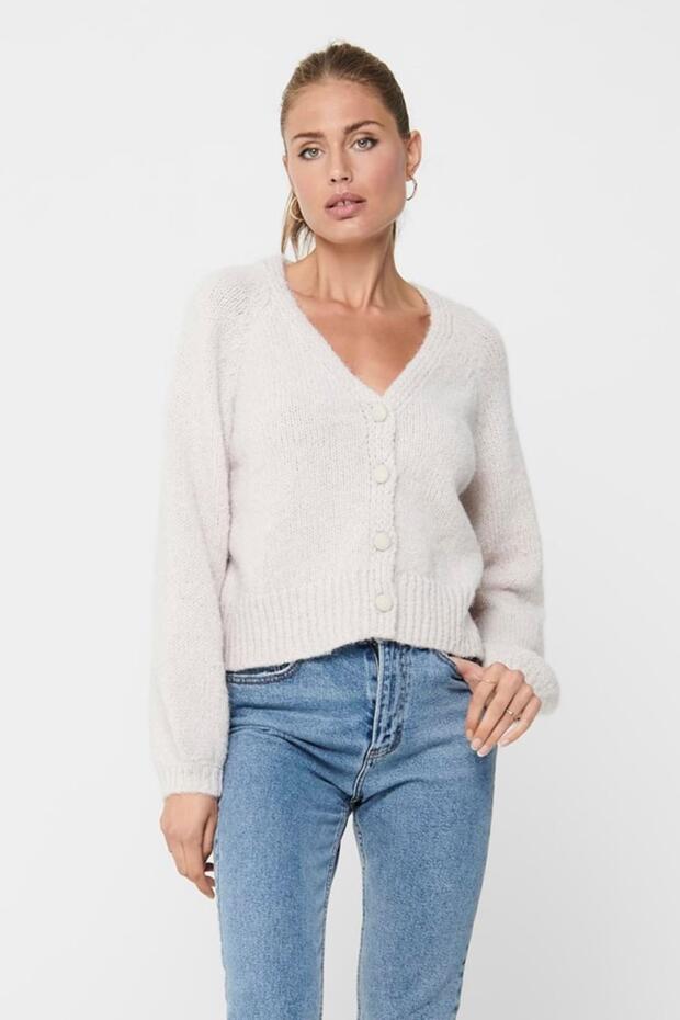 Kadın Kısa Örme Hırka - 1