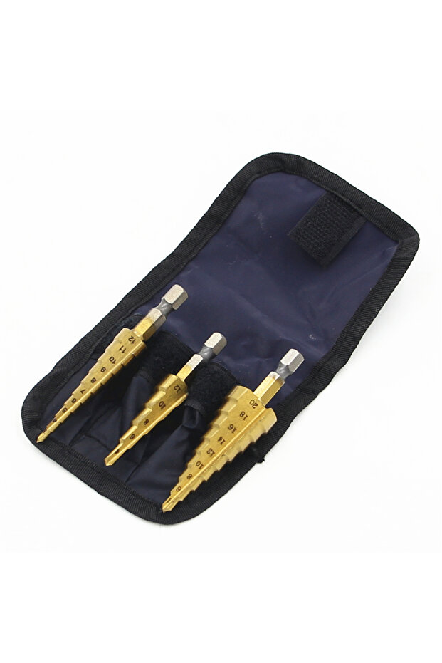Hexagonal handle titanium plated ladder drill tower drill bit set 3-12/4-12/4-20mm small three pi... - 4