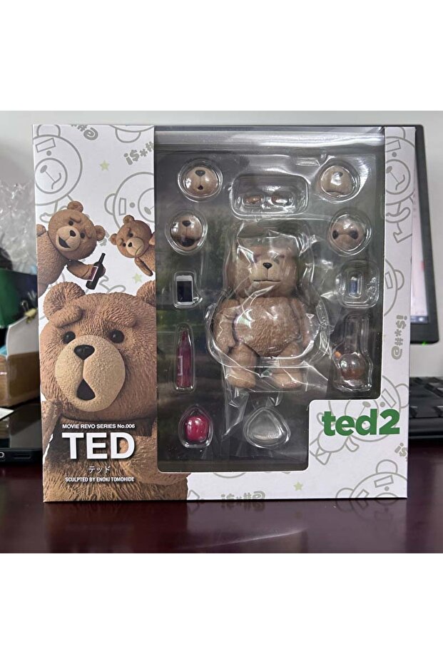 Bandai With Box Boxed Teddy Bear Figure Movie TED 2 Ted Action Figure Model Toys 10cm Movable Doll