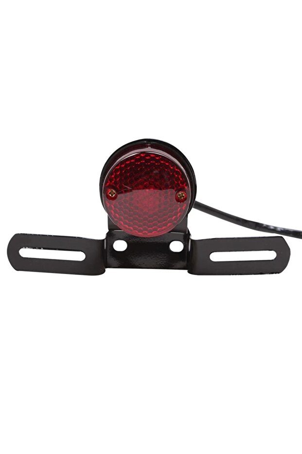 red ROUND RED LED MOTORCYCLE ATV TAIL BRAKE STOP RUNNING LIGHT LICENSE PLATE BRACKET