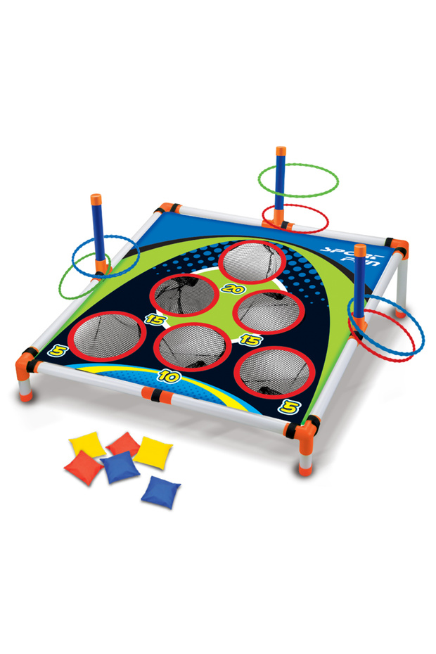 YF541C Portable Cornhole Throwing Circle Ferrule Board Set Easy Assemble Fun Kids Interactive Adults