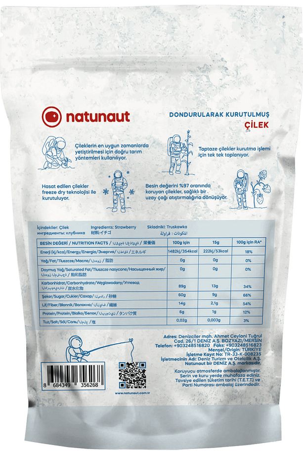 Kuru Çilek Meyve Cipsi - Dondurularak Kurutulmuş Freeze Dried Çilek - 3