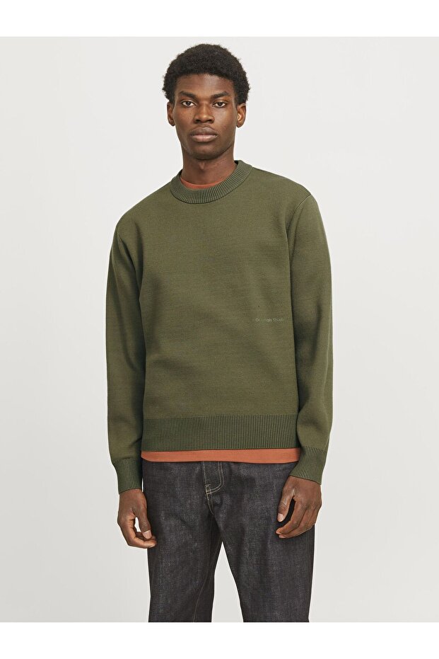 Strickpullover Einfarbig Strickpullover - 1