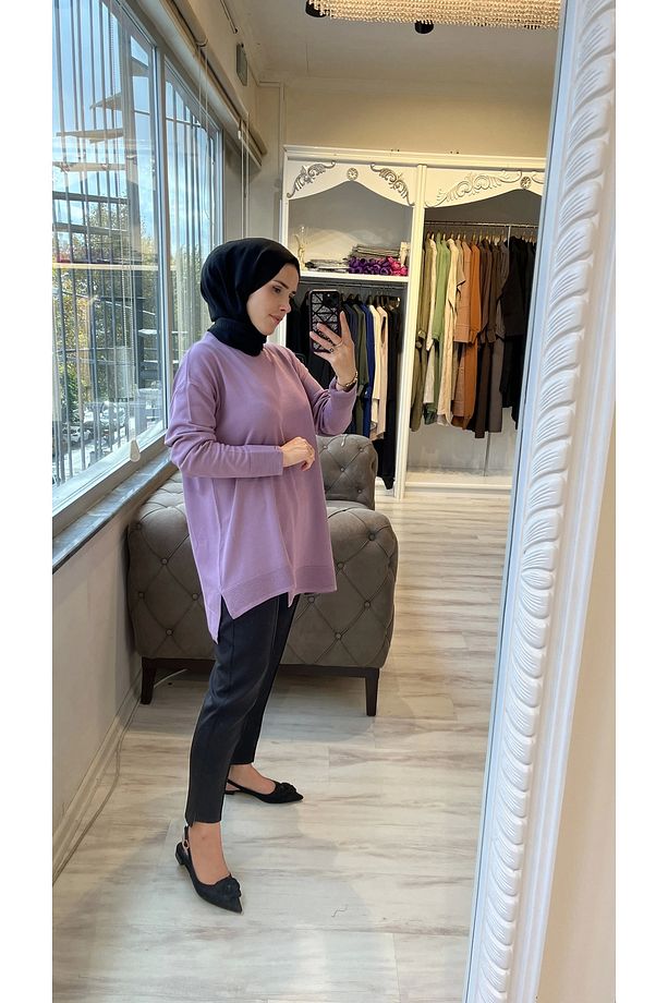 İNVEE 6840 Lila Triko Tunik - 3