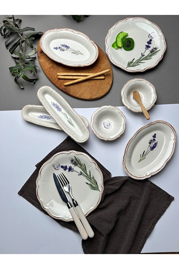 طقم فطور تاباك هاوس بورسلين فوليا لافندر لـ 6 أشخاص 14 قطعة - 3