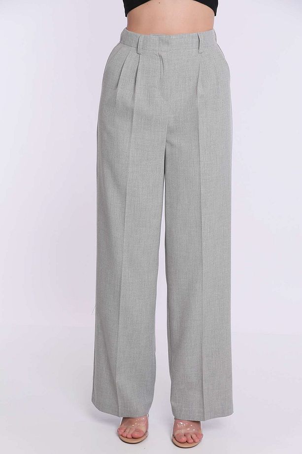 Çift Pileli  Viscose Kumaş Pantalon - 2