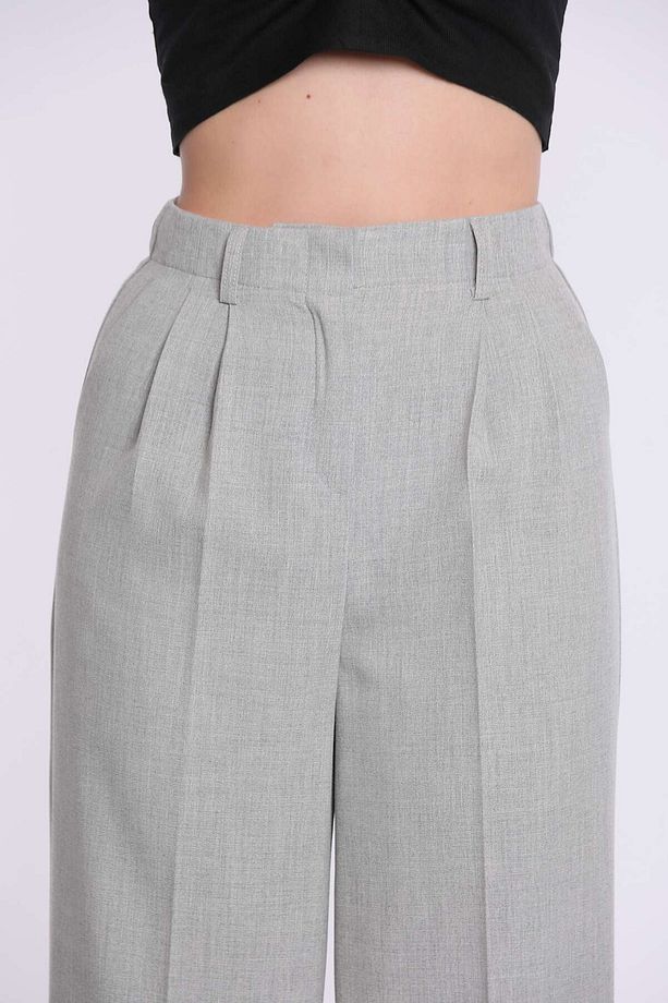 Çift Pileli  Viscose Kumaş Pantalon - 3