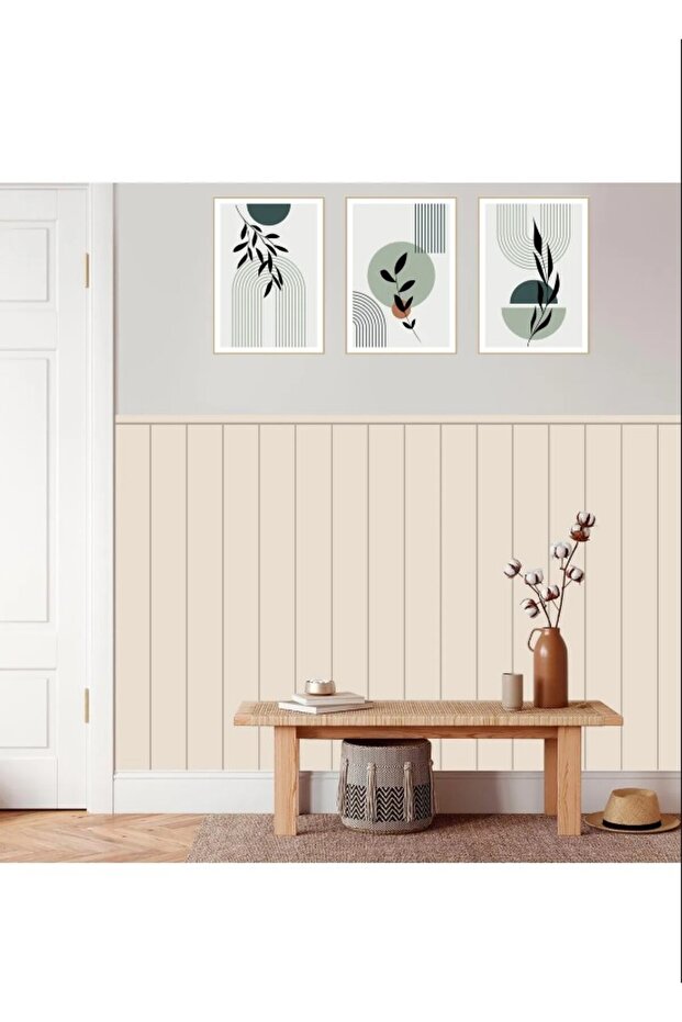 Ahşap Panel Görünümlü Duvar Sticker - 3