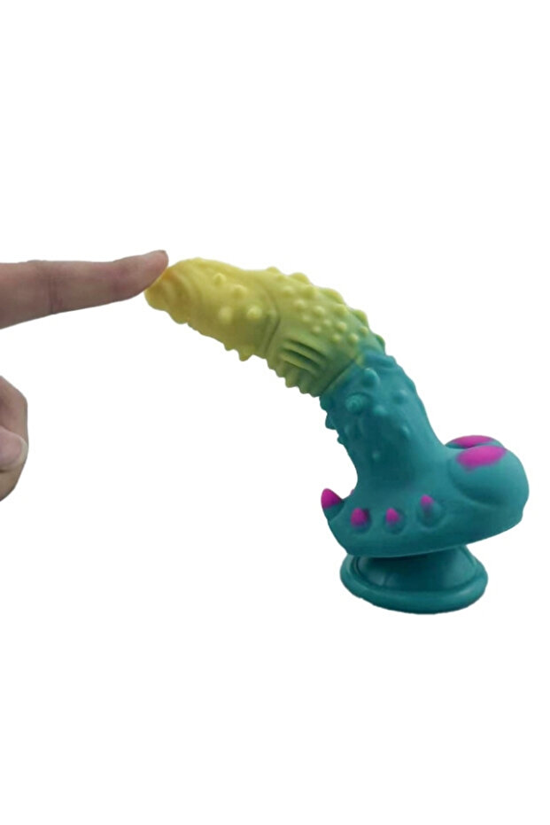 Yeşil Mavi Canavar Dildo Model 2 - 5