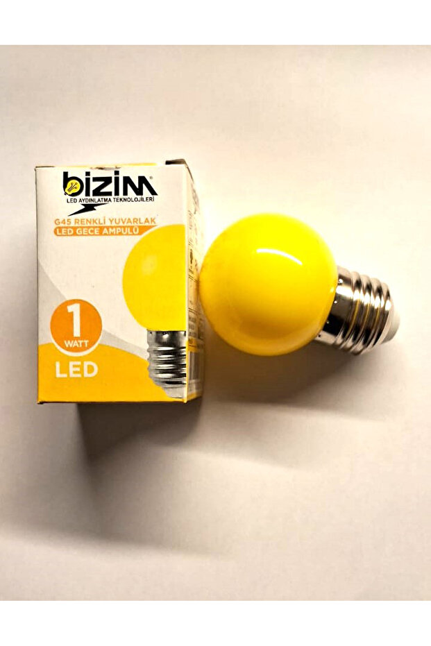 Led Gece Lambası Ampul 1w Sarı - 1