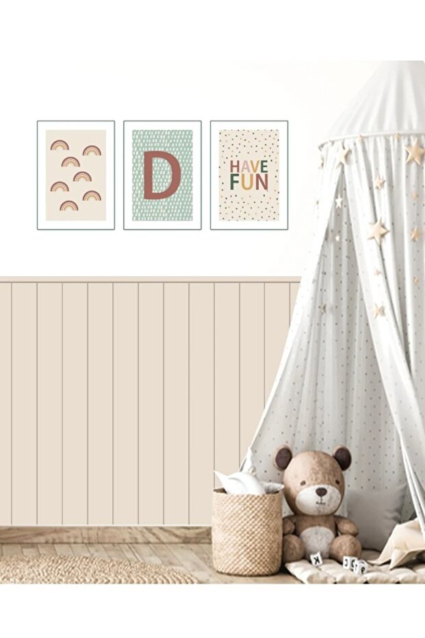 Ahşap Panel Görünümlü Duvar Sticker - 6