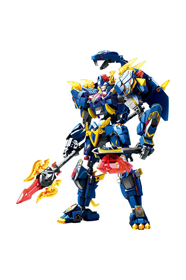 Steel Mech Basalt demon armor building blocks transformer robot King Kong beast model boy toy - 6