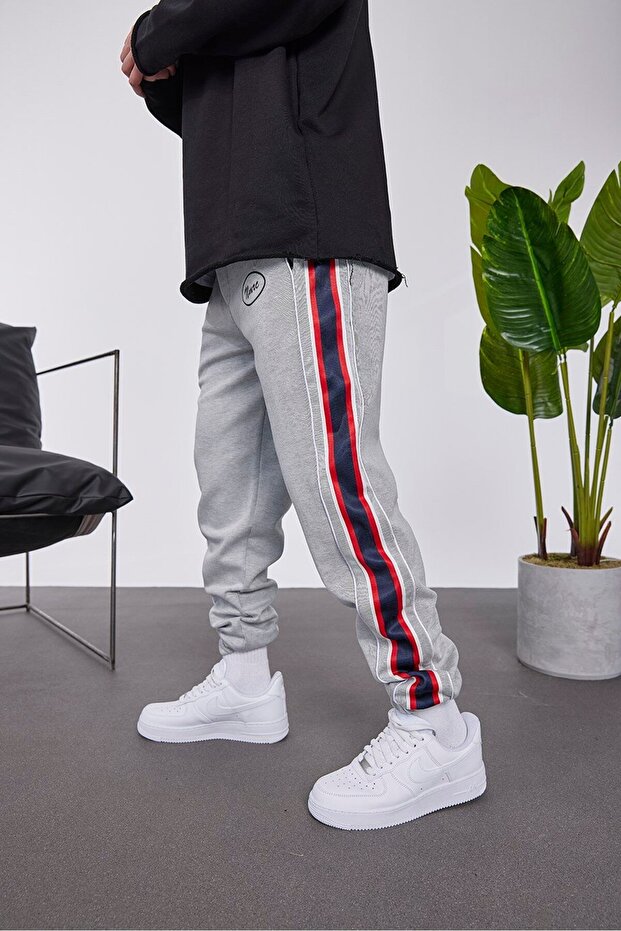 Nmrc Striped Gray Sweatpants - 1
