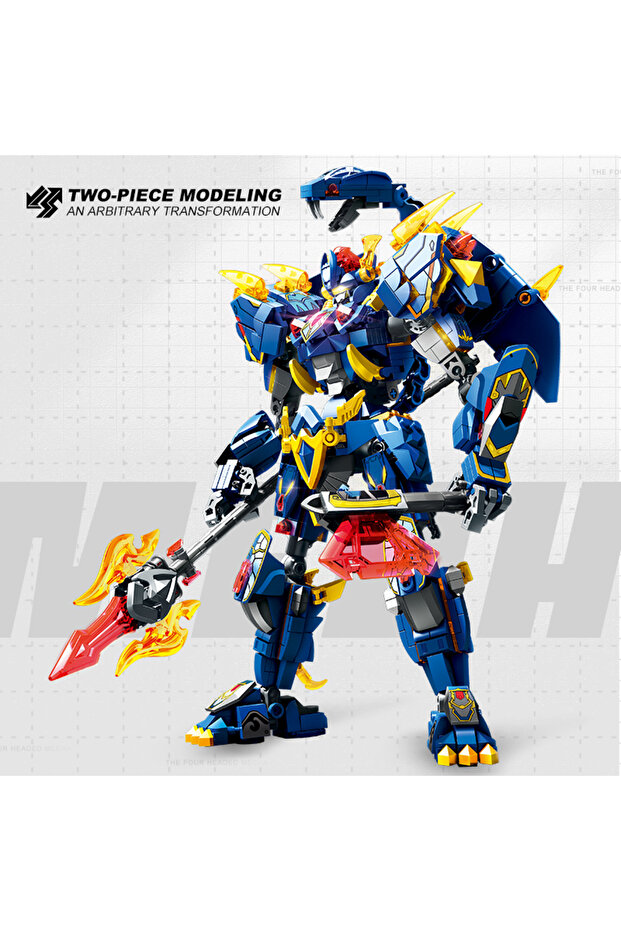 Steel Mech Basalt demon armor building blocks transformer robot King Kong beast model boy toy - 2