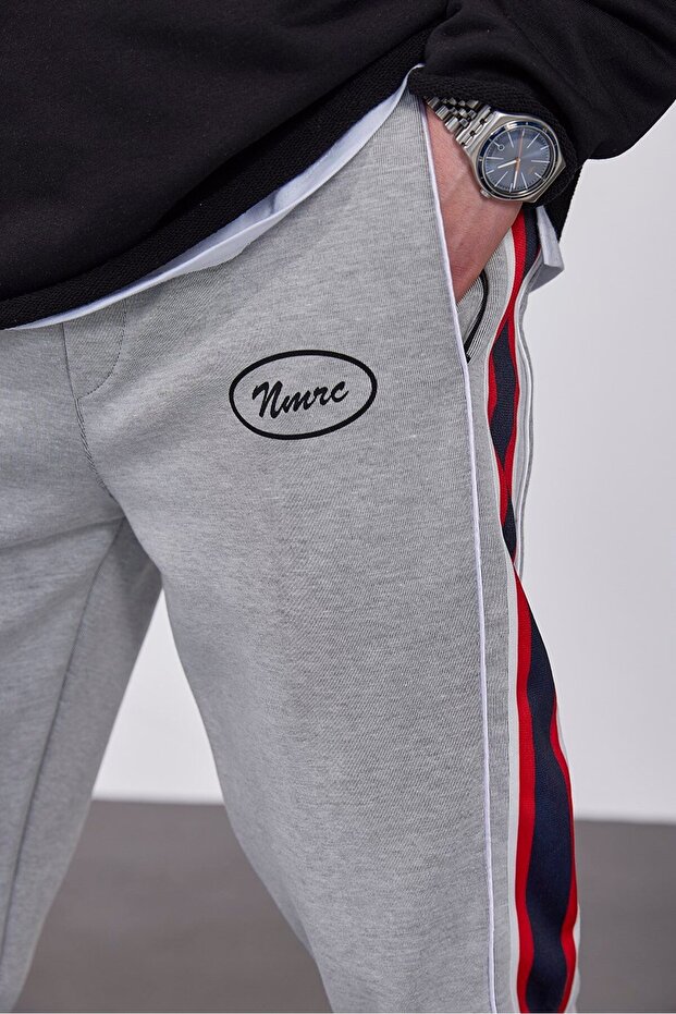 Nmrc Striped Gray Sweatpants - 4