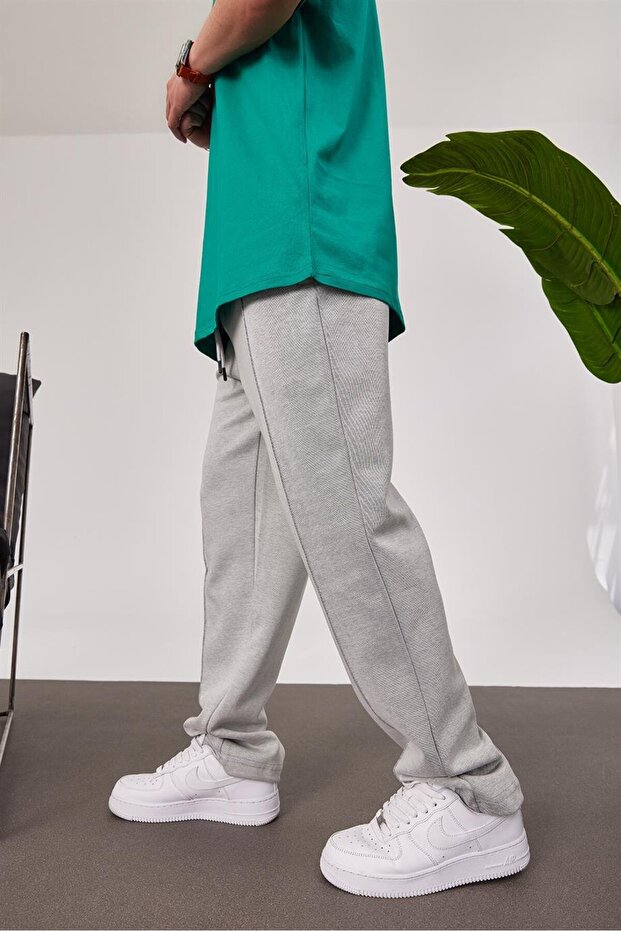 بنطلون رمادي منقوش من تشيما - 4