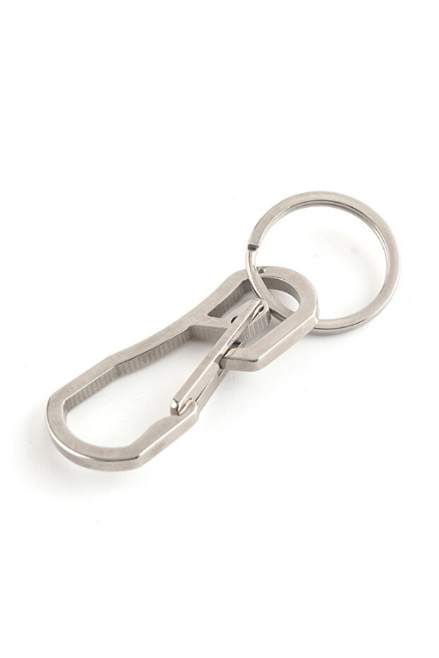 Titanium Heavy Duty Carabiner Keychain For Camping Hiking Traveling EDC Quick Release Hooks With ... - 7