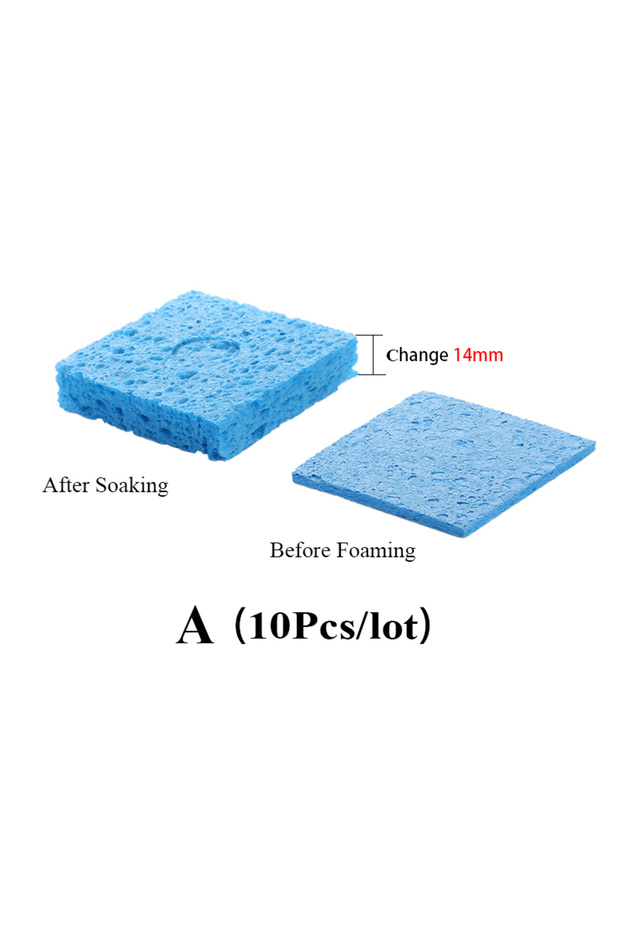 Blue 10Pcs/lot Yellow/Blue Soldering Iron Tip Cleaning Sponge for BGA Soldering Station Solder Tip W