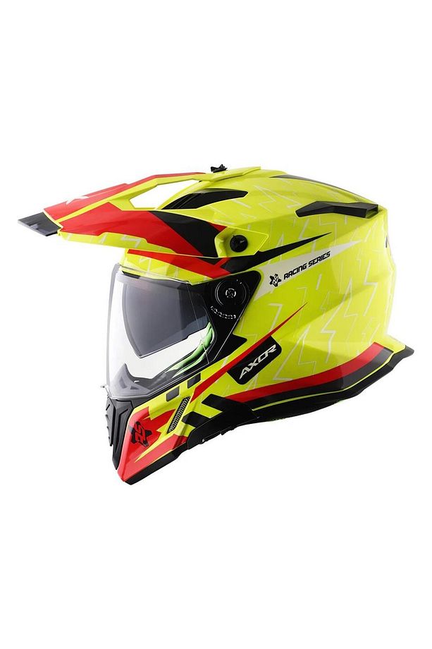 X-cross Flash Dual Visor Neon Yellow Red Kask - 2