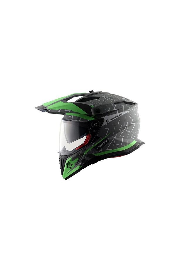 X-CROSS FLASH DUAL VISOR HELMET - DULL COOL GREY GREEN - 5