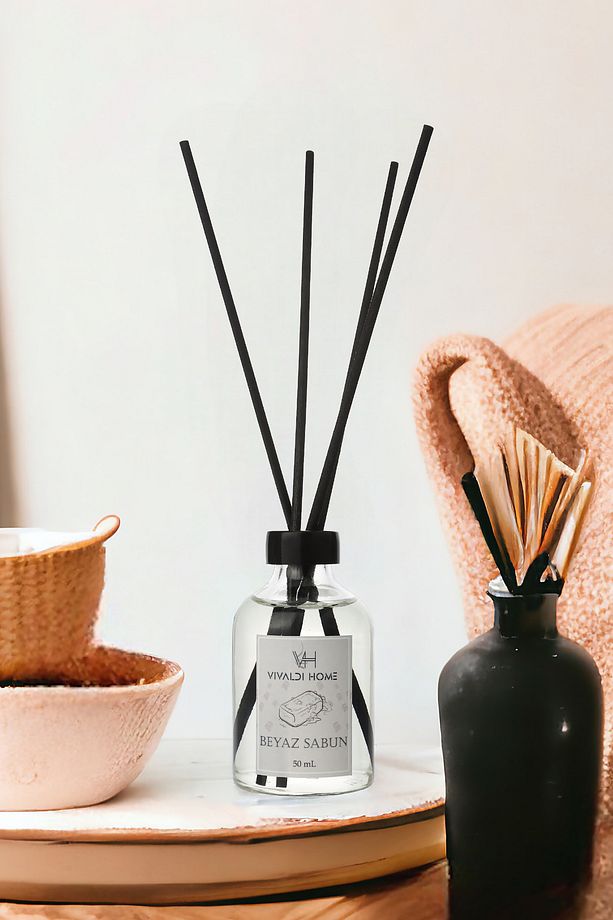 Beyaz Sabun Çubuklu Oda Kokusu 50 ml - 4