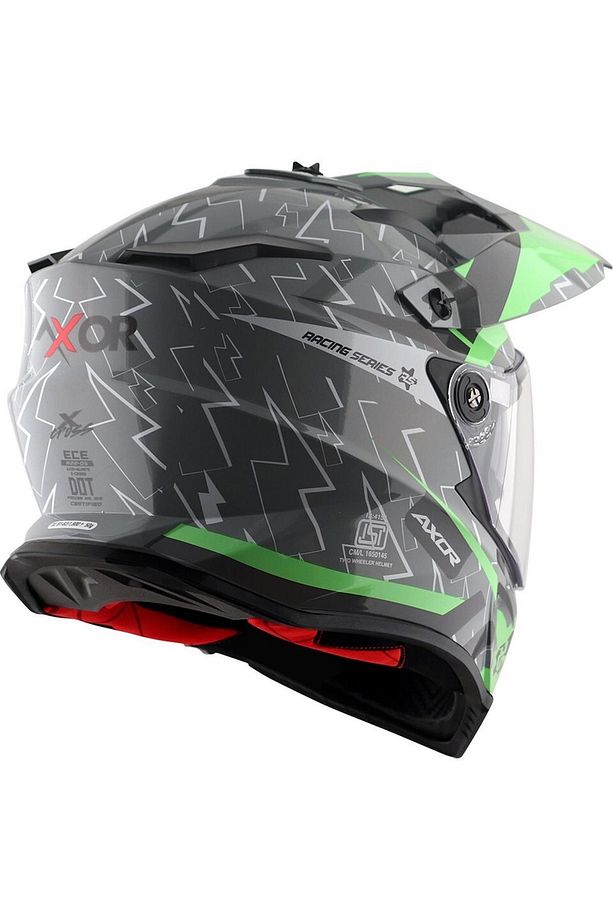 X-CROSS FLASH DUAL VISOR HELMET - DULL COOL GREY GREEN - 4