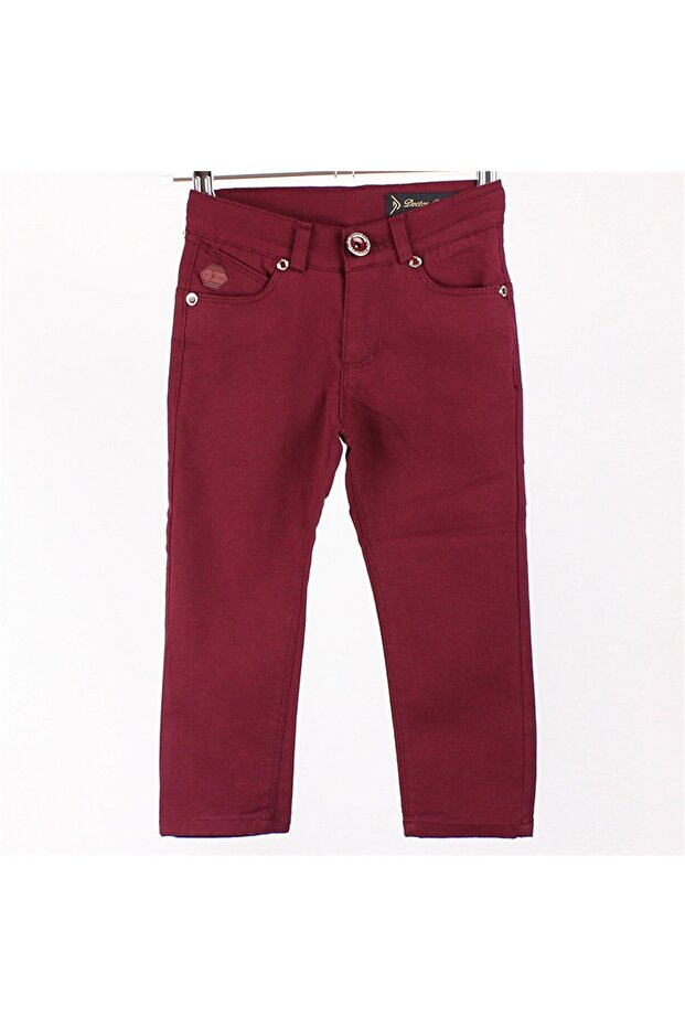 Doctor Junior Elastic Sport Cut Children's Trousers Burgundy